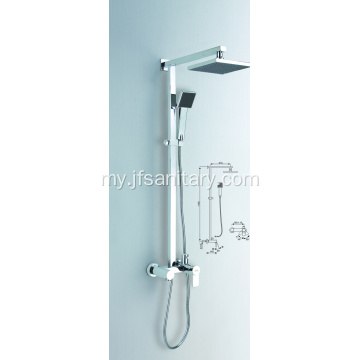Tub Faucet ဖြင့် Square Style Exposed Shower စနစ်